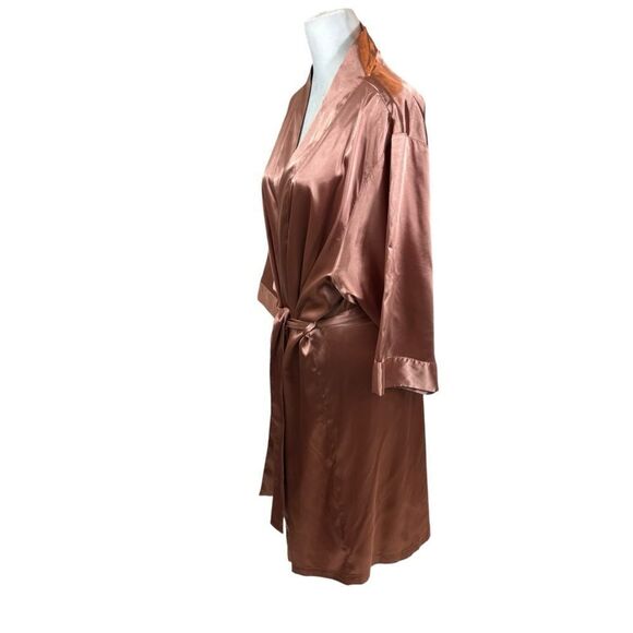 New without‎ Tags David’s Bridal Dusty Rose Satin Robe Size Large/XL - Picture 4 of 11